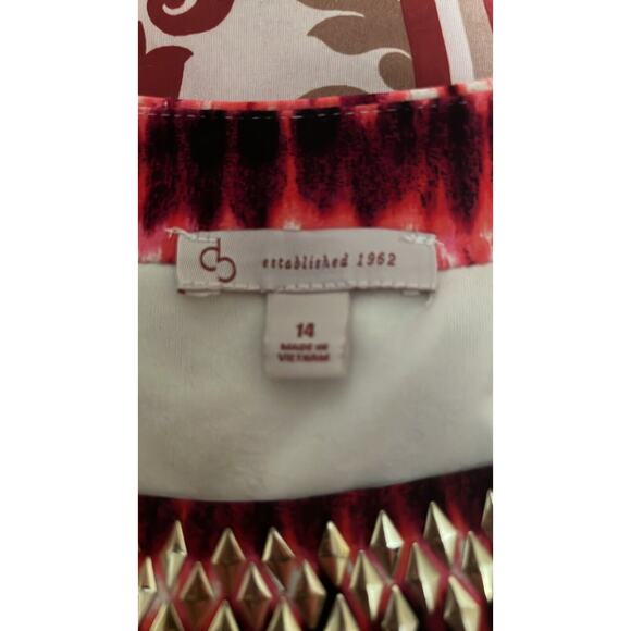 Dress Barn Geometric Multicolor Dress Size 14 - Picture 12 of 12